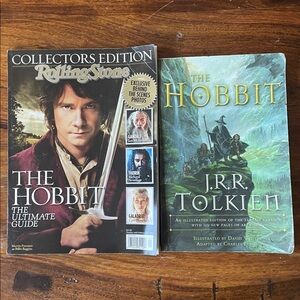 (Set of 2) THE HOBBIT Illustrated Edition + Rolling Stone Hobbit Magazine